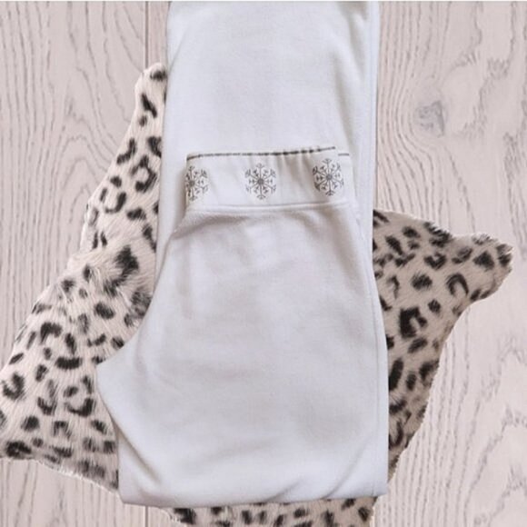 Vintage La Senza Fleece White Pj Bottoms - Picture 4 of 15